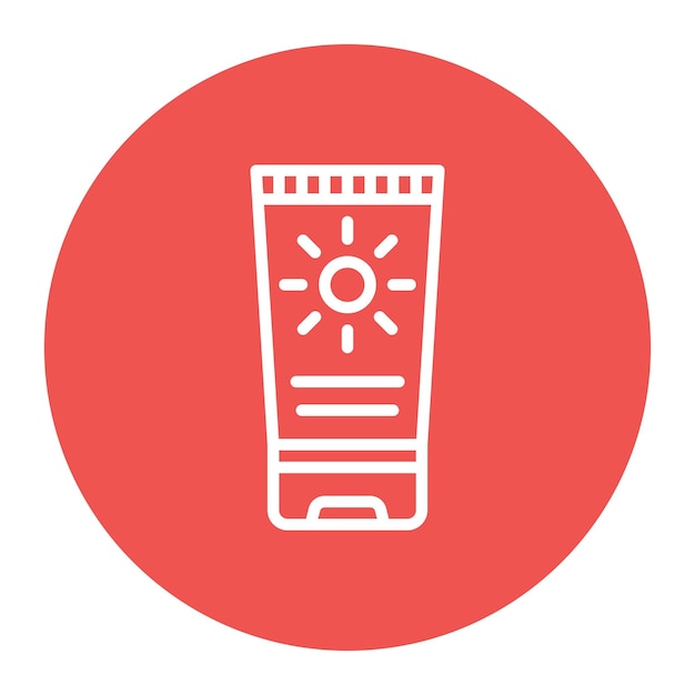 Imagen vectorial del icono de protector solar Se puede usar para quemaduras cutáneas