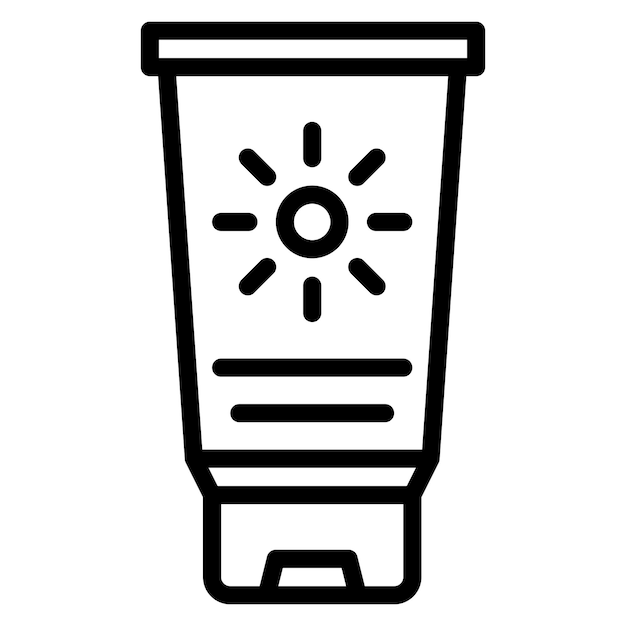 Imagen vectorial del icono de protector solar Se puede utilizar para el bienestar físico