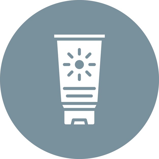Imagen vectorial del icono de protector solar Se puede utilizar para el bienestar físico