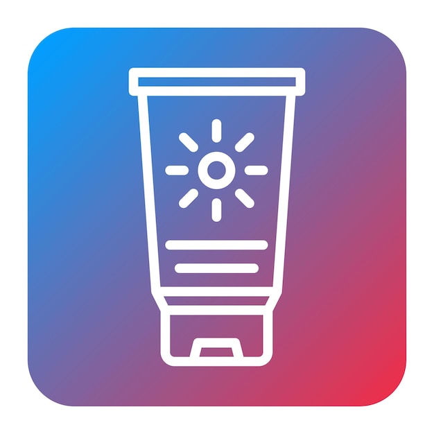 Imagen vectorial del icono de protector solar Se puede utilizar para el bienestar físico
