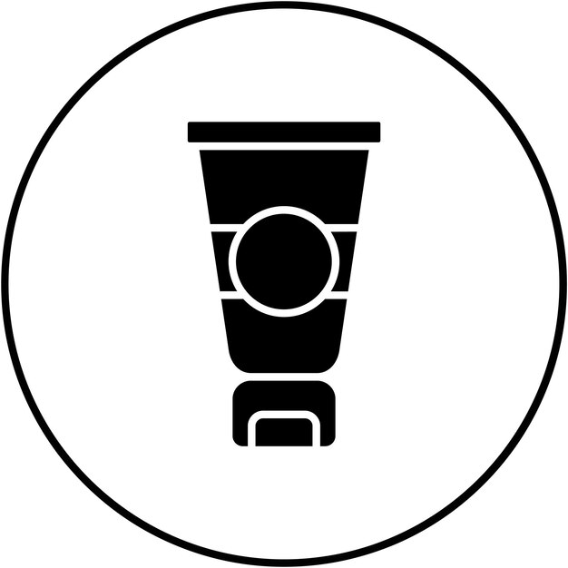 Imagen vectorial del icono de protector solar Se puede utilizar para la pesca