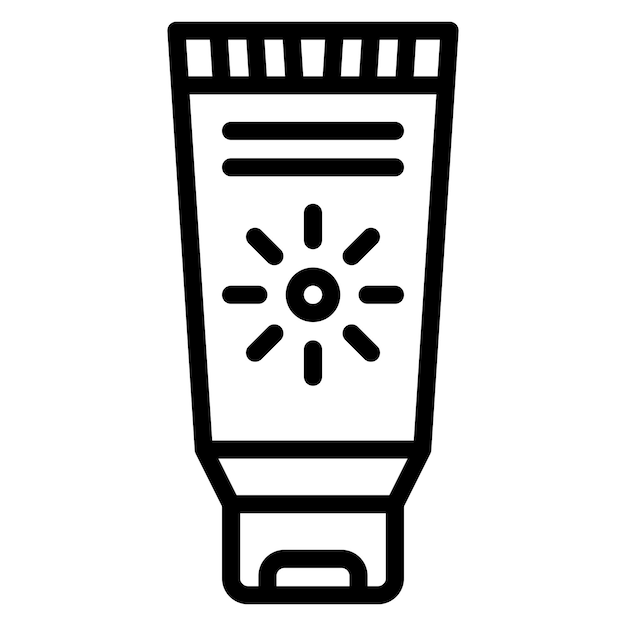 Imagen vectorial del icono del protector solar Se puede utilizar para la protección solar