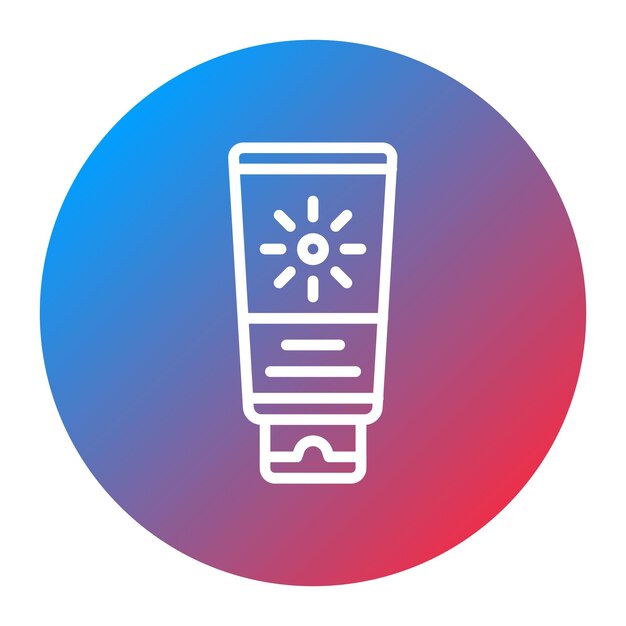Imagen vectorial del icono de protector solar Se puede utilizar para la protección solar