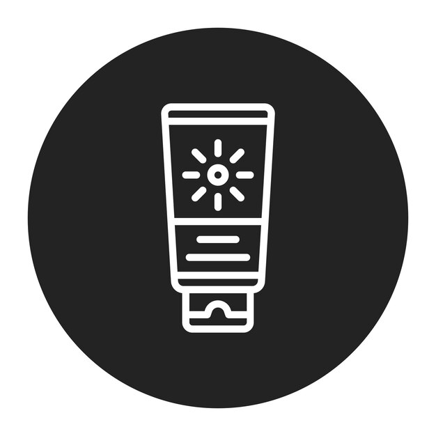 Imagen vectorial del icono de protector solar Se puede utilizar para la protección solar