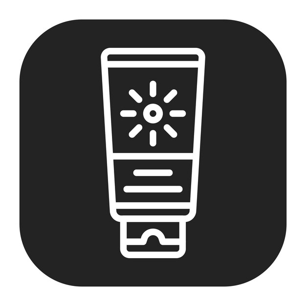 Imagen vectorial del icono de protector solar Se puede utilizar para la protección solar