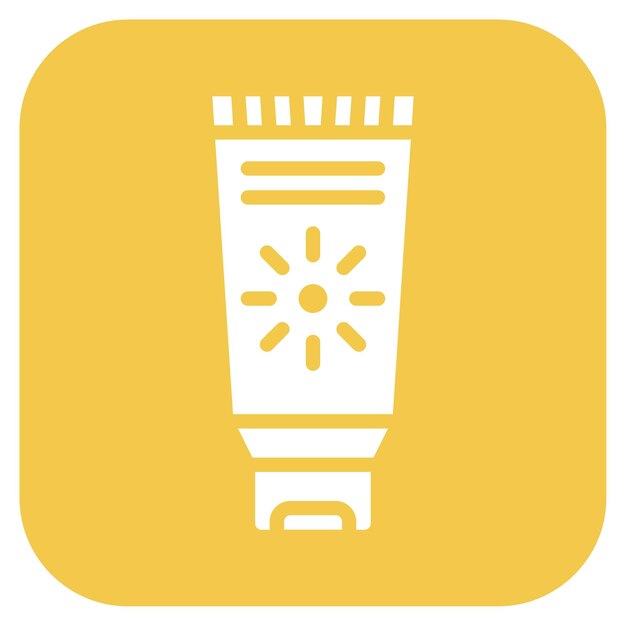 Imagen vectorial del icono del protector solar Se puede utilizar para la protección solar