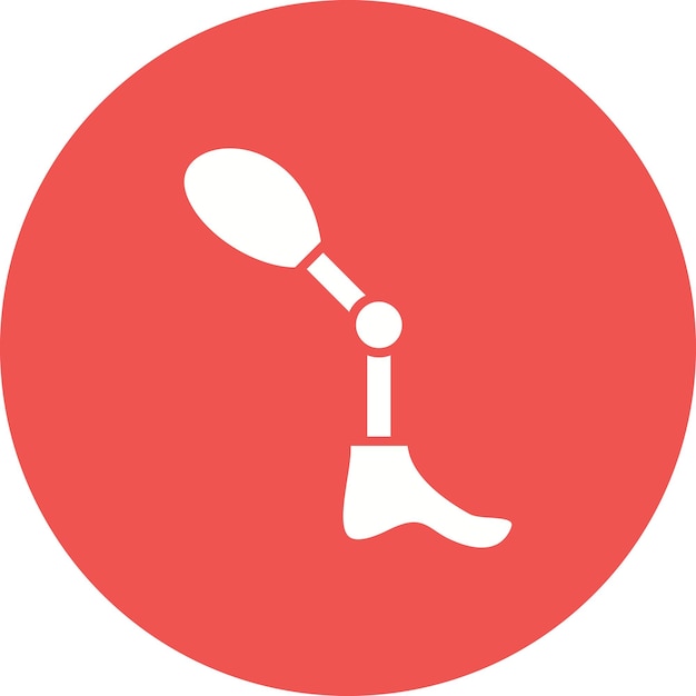 Imagen vectorial del icono de la prótesis Se puede usar para atletismo