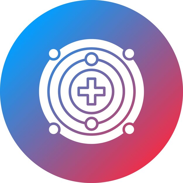 La imagen vectorial del icono del protón se puede utilizar para la física