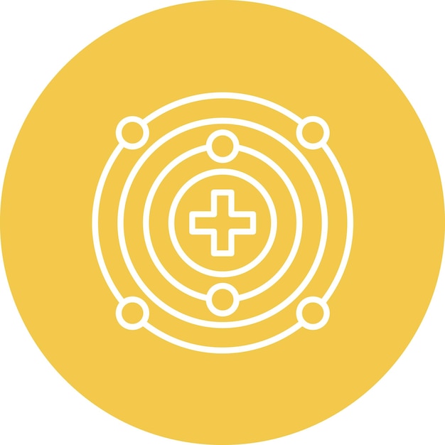 La imagen vectorial del icono del protón se puede utilizar para la física