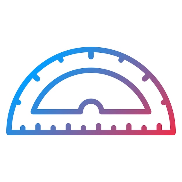 La imagen vectorial del icono del protractor se puede utilizar para Ingeniero en Mecánica