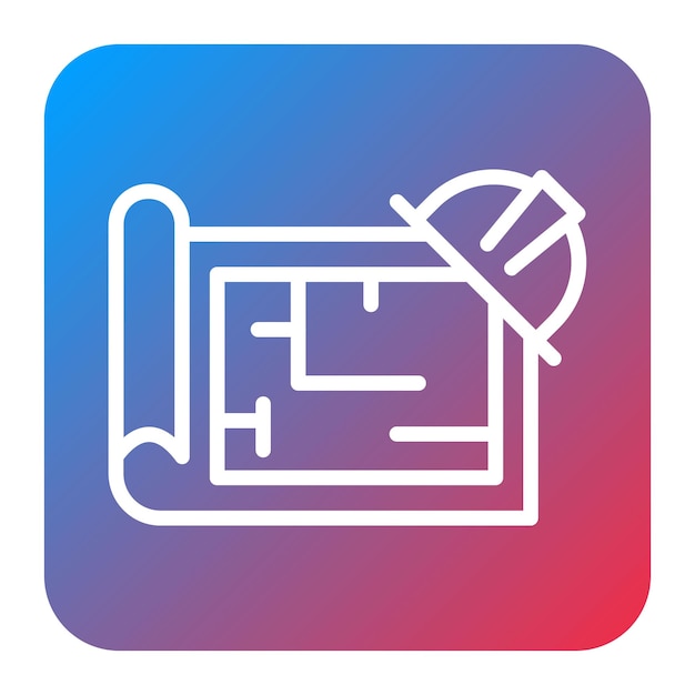 Imagen vectorial del icono del proyecto de ingeniería Se puede utilizar para Ingeniero en Mecánica