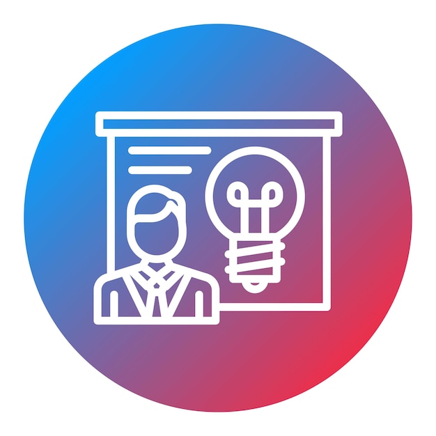 Imagen vectorial del icono del proyecto Pitch Se puede utilizar para Crowdfunding