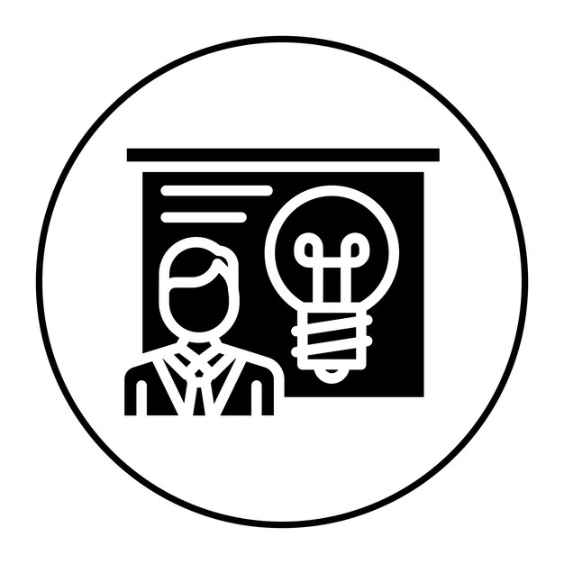Imagen vectorial del icono del proyecto Pitch Se puede utilizar para Crowdfunding
