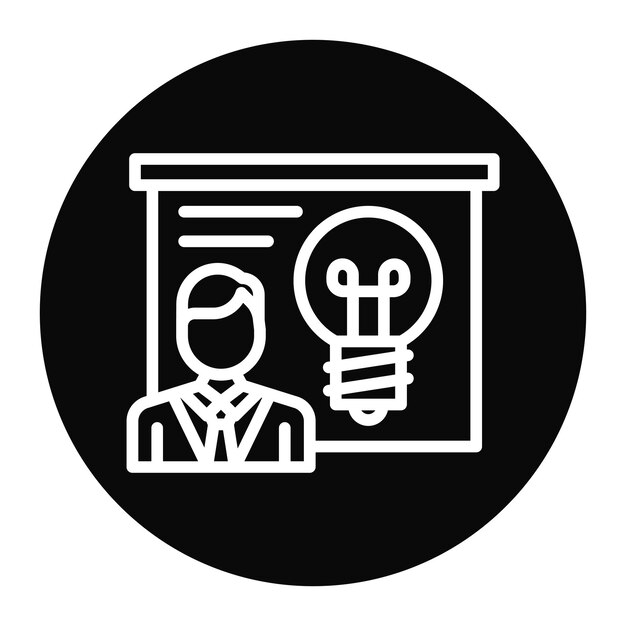 Imagen vectorial del icono del proyecto Pitch Se puede utilizar para Crowdfunding
