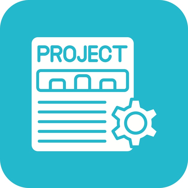 Imagen vectorial del icono del proyecto Se puede utilizar para la Agencia de Medios Sociales
