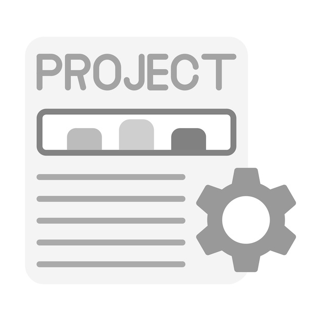 Imagen vectorial del icono del proyecto Se puede utilizar para la Agencia de Medios Sociales