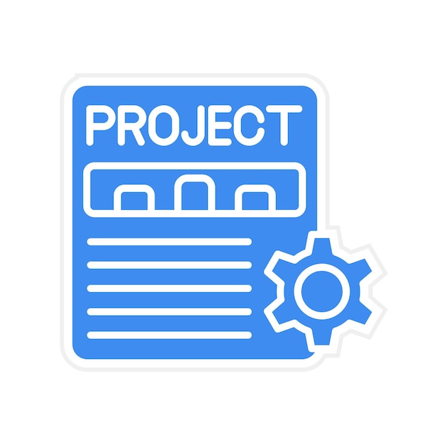 Imagen vectorial del icono del proyecto Se puede utilizar para la Agencia de Medios Sociales