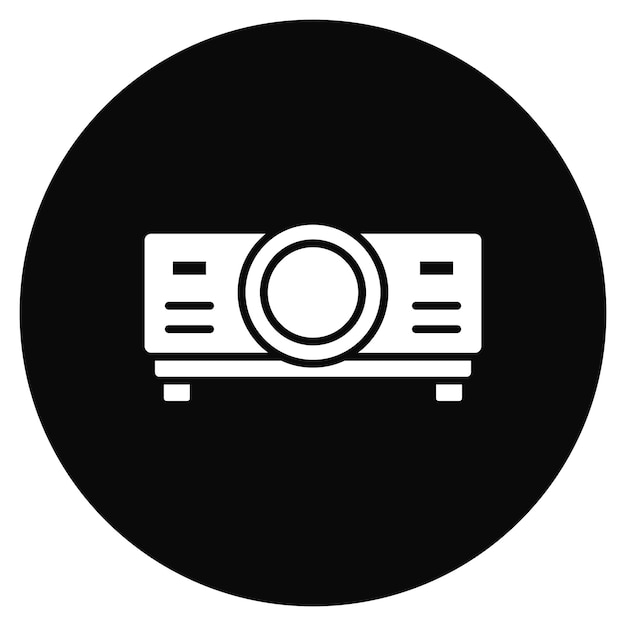 La imagen vectorial del icono del proyector se puede utilizar para el cine