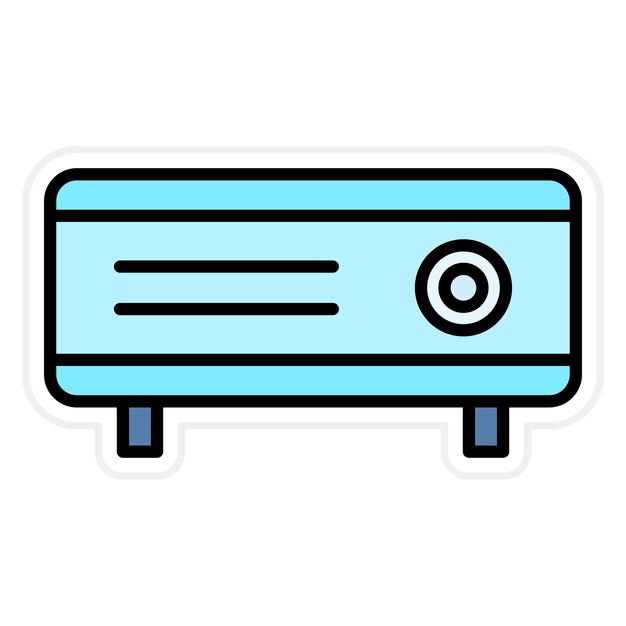 Imagen vectorial del icono del proyector Se puede utilizar para computadora y hardware