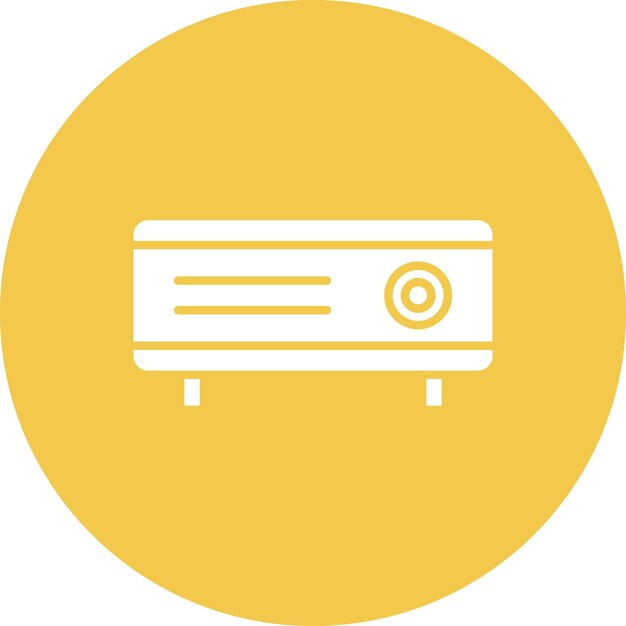 Imagen vectorial del icono del proyector Se puede utilizar para computadora y hardware