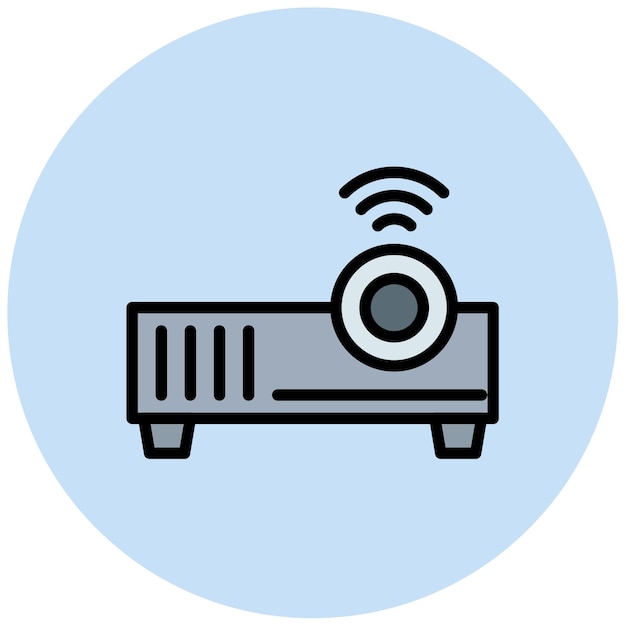 Imagen vectorial del icono del proyector Se puede utilizar para el espacio de trabajo conjunto