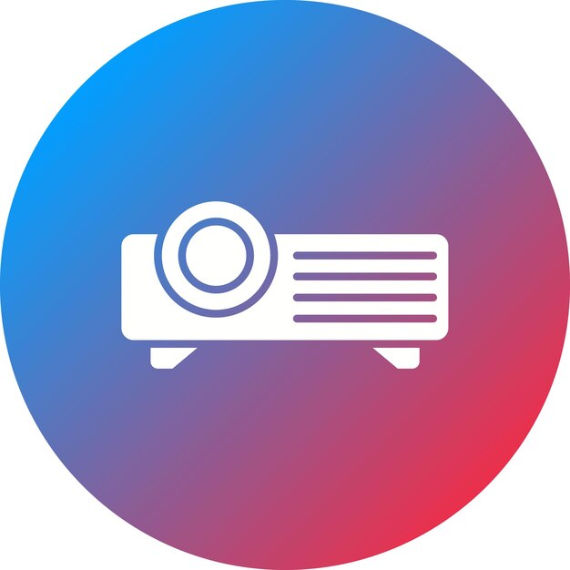 La imagen vectorial del icono del proyector se puede utilizar para la producción de video