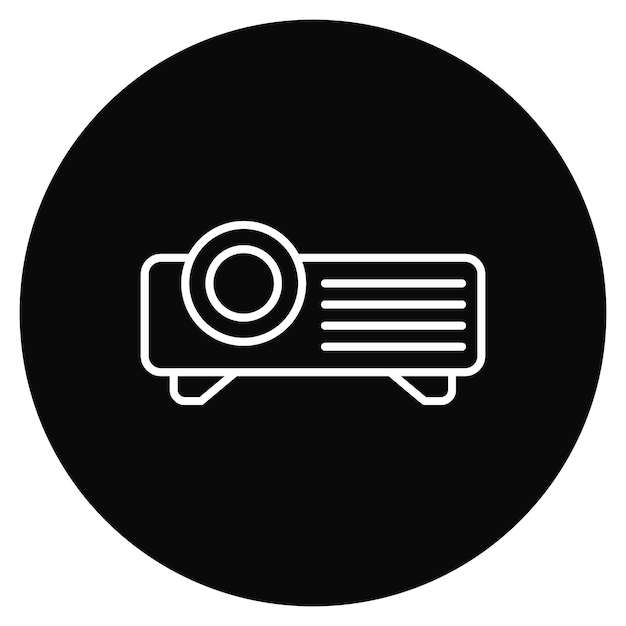 La imagen vectorial del icono del proyector se puede utilizar para la producción de video