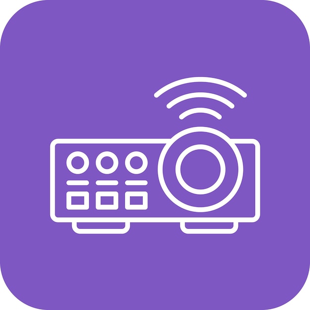 Imagen vectorial del icono del proyector Puede utilizarse para dispositivos electrónicos
