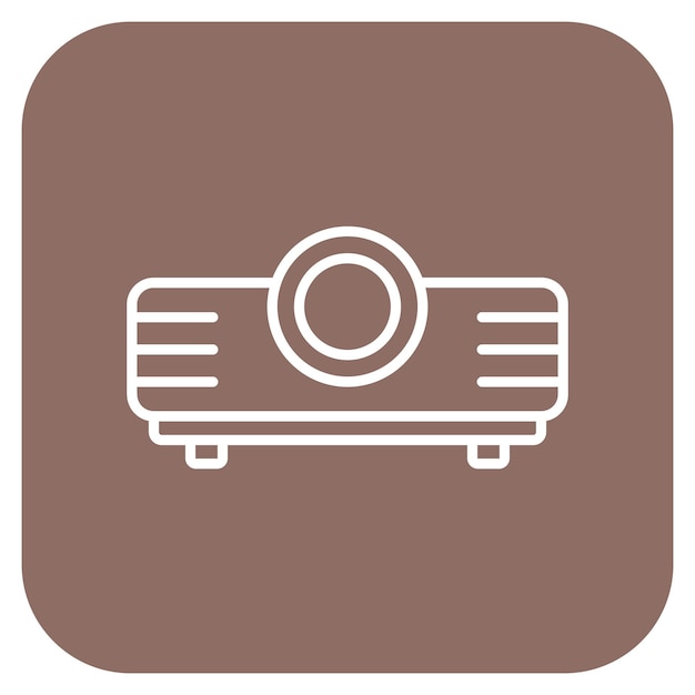 Imagen vectorial del icono del proyector Puede utilizarse para Office