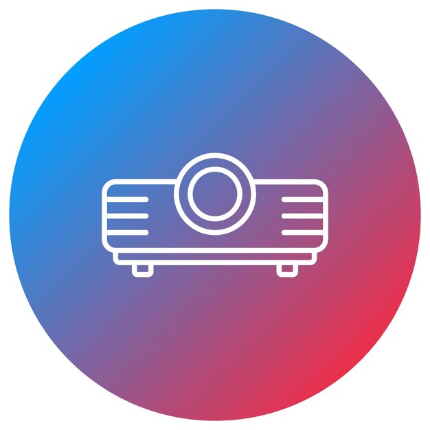 Imagen vectorial del icono del proyector Puede utilizarse para Office