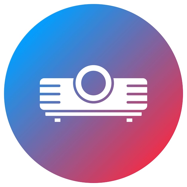 Imagen vectorial del icono del proyector Puede utilizarse para Office