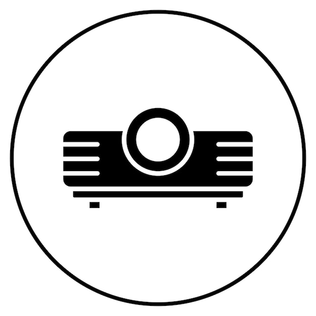 Imagen vectorial del icono del proyector Puede utilizarse para Office