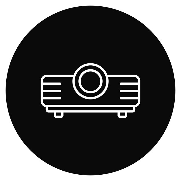 Imagen vectorial del icono del proyector Puede utilizarse para Office
