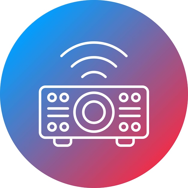 Imagen vectorial del icono del proyector de video Se puede usar para entretenimiento