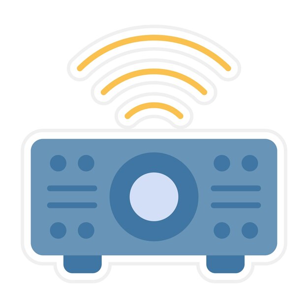 Imagen vectorial del icono del proyector de video Se puede usar para entretenimiento