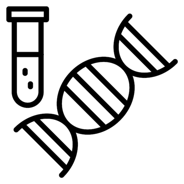 Imagen vectorial del icono de prueba de ADN Se puede utilizar para pruebas médicas