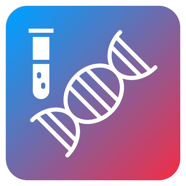 Imagen vectorial del icono de prueba de ADN Se puede utilizar para pruebas médicas