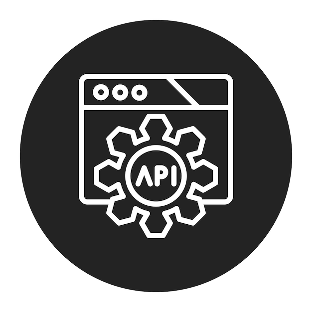 Imagen vectorial de icono de prueba de API Se puede utilizar para pruebas de software
