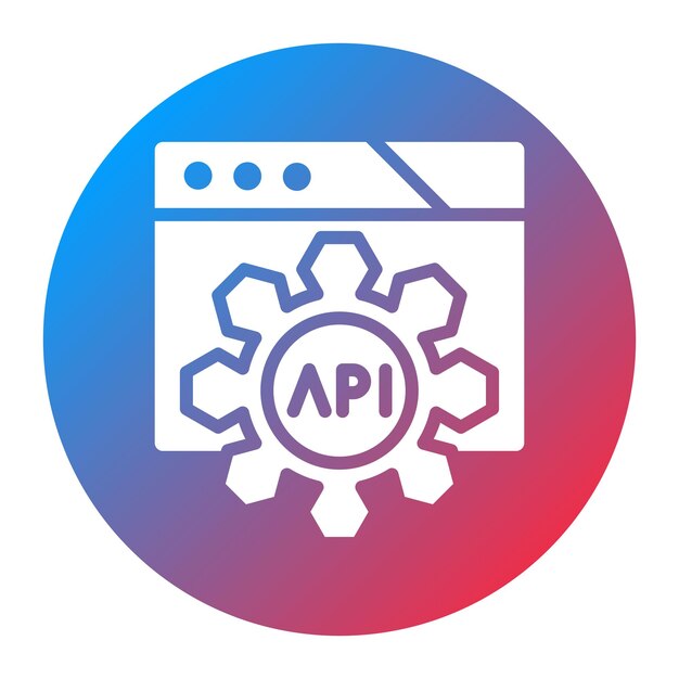 Imagen vectorial de icono de prueba de API Se puede utilizar para pruebas de software