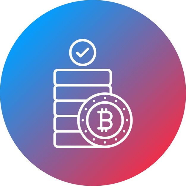 Imagen vectorial del icono de prueba de apuesta Se puede utilizar para la criptomoneda