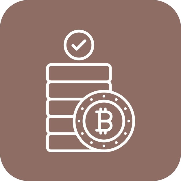 Imagen vectorial del icono de prueba de apuesta Se puede utilizar para la criptomoneda