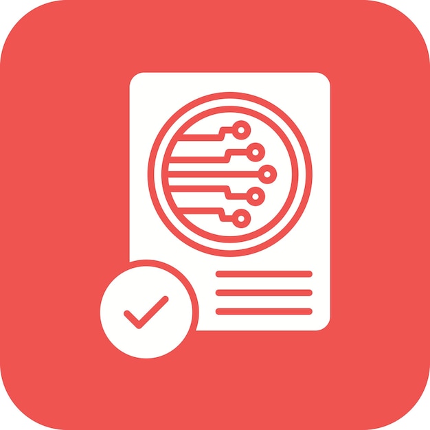 Imagen vectorial del icono de prueba de autoridad Se puede utilizar para la criptomoneda