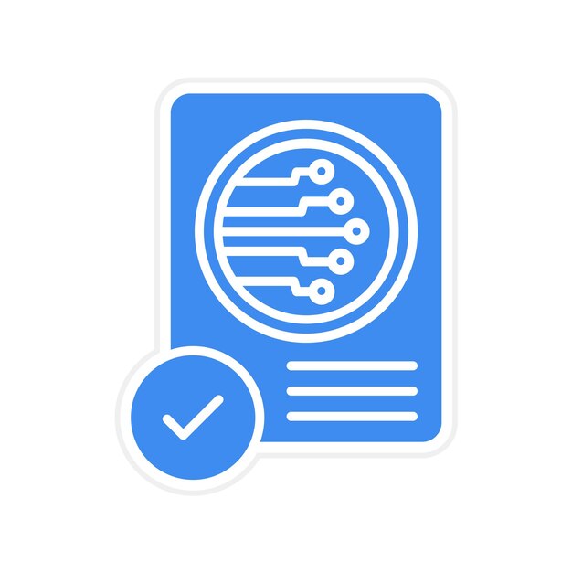 Imagen vectorial del icono de prueba de autoridad Se puede utilizar para la criptomoneda