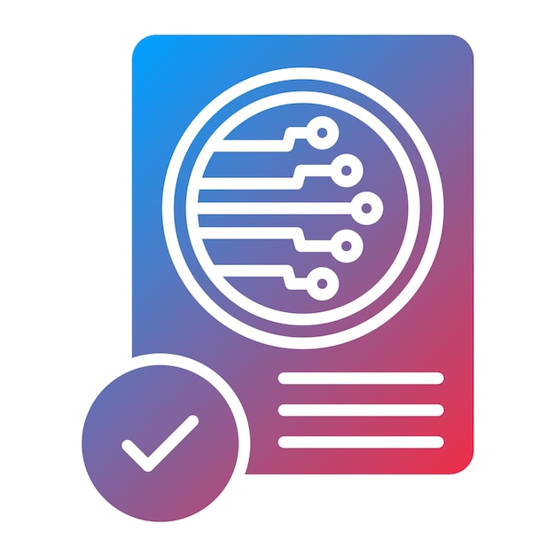 Imagen vectorial del icono de prueba de autoridad Se puede utilizar para la criptomoneda