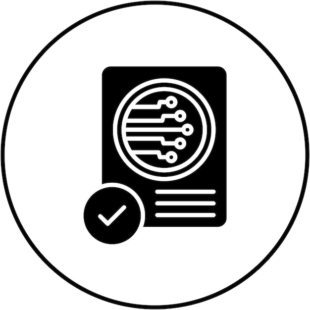 Imagen vectorial del icono de prueba de autoridad Se puede utilizar para la criptomoneda