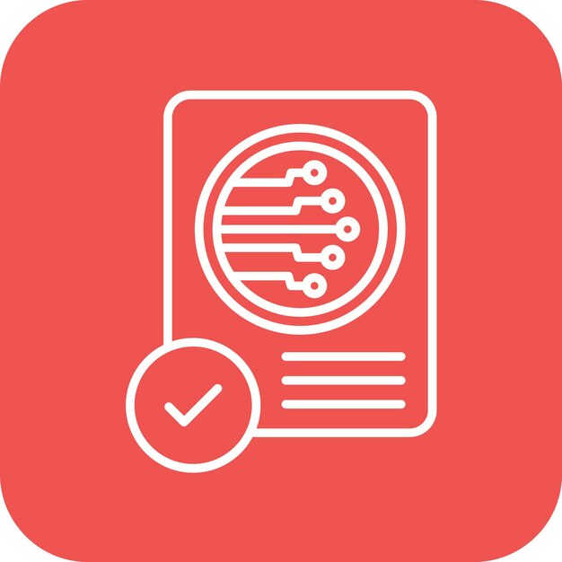 Imagen vectorial del icono de prueba de autoridad Se puede utilizar para la criptomoneda