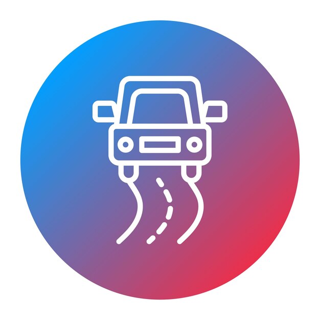 Imagen vectorial de icono de prueba de carretera Se puede utilizar para la escuela de conducción