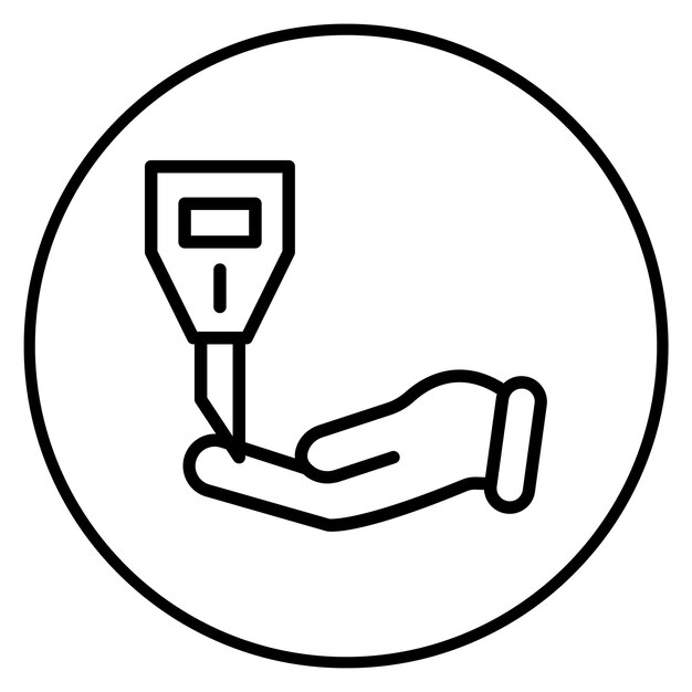 Imagen vectorial de icono de prueba de diabetes Se puede utilizar para hospitales psiquiátricos