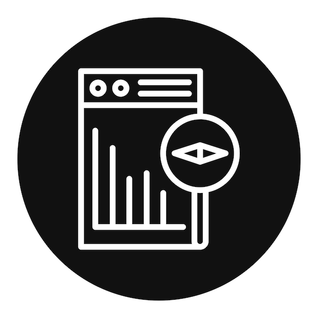 Imagen vectorial de icono de prueba exploratoria Puede utilizarse para la garantía de calidad
