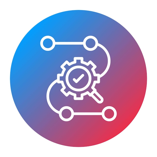 Imagen vectorial de icono de prueba de extremo a extremo Se puede utilizar para pruebas de software